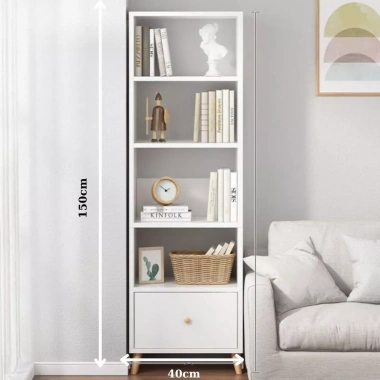 Kệ sách gỗ MDF Melamine Bắc Âu, decor tết phòng ngủ, lắp ghép – 241.000₫ 6