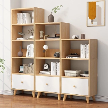 Kệ sách gỗ MDF Melamine Bắc Âu, decor tết phòng ngủ, lắp ghép – 241.000₫ 7