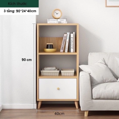 Kệ sách gỗ MDF Melamine Bắc Âu, decor tết phòng ngủ, lắp ghép – 241.000₫ 9