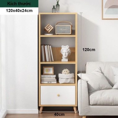 Kệ sách gỗ MDF Melamine Bắc Âu, decor tết phòng ngủ, lắp ghép – 241.000₫ 10