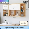 Kệ sách gỗ treo tường cánh mở - Giá sách gắn tường bo góc hiện đại, chỉ 319.000₫