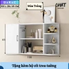 Kệ sách gỗ treo tường cánh mở - Giá sách gắn tường bo góc hiện đại, chỉ 319.000₫ 2