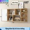Kệ sách gỗ treo tường cánh mở - Giá sách gắn tường bo góc hiện đại, chỉ 319.000₫ 5
