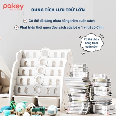 Kệ Sách Nhựa Hoả Tốc Pakey – 2 Ngăn Đồ Chơi, Đa Màu, Dày Bền, Giá Giảm 710.000đ 2