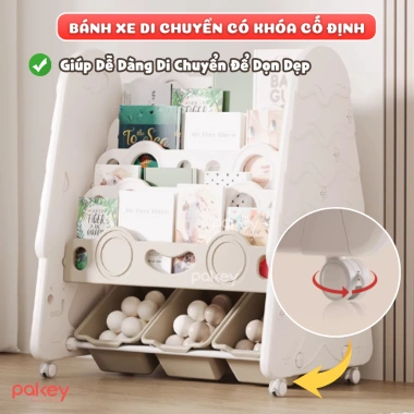 Kệ Sách Nhựa Hoả Tốc Pakey – 2 Ngăn Đồ Chơi, Đa Màu, Dày Bền, Giá Giảm 710.000đ 8