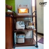 Kệ sắt 2-3 tầng cho máy in, case PC, bếp - bánh xe di động, chịu lực tốt - Chat Decor 295k 6