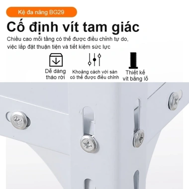 Kệ sắt đa năng ALOVE - Lưu trữ nhà bếp & phòng khách, chịu tải lớn, chống gỉ, giá 219.000₫ 9 Kệ sắt đa năng ALOVE - Lưu trữ nhà bếp & phòng khách, chịu tải lớn, chống gỉ, giá 219.000₫ 9