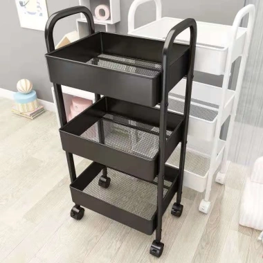 Kệ sắt đa năng cho đồ bỉm sữa và Xe Đẩy Spa lưới thép bánh xe 360 độ - Giá chỉ 84.000₫