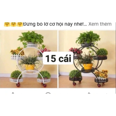 Kệ sắt để chậu hoa cây cảnh 4 tầng 6 chậu - Giá ưu đãi 279.999 VND