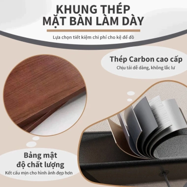 Kệ Sắt Gỗ Đa Năng 2-3 Tầng Lưu Trữ Văn Phòng, Đặt Máy In, Loa, Sách - Bánh Xe, Giá 269.000₫