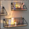 Kệ Sắt Treo Tường Đáy Gỗ - Decor Phòng, Giá Để Đồ 80k, Tiện Lợi, Sang Trọng 2