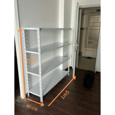 Kệ sắt v lỗ lắp ghép 1.5m x 40cm - 3,4,5 tầng, Giá ưu đãi 467.937₫ 9