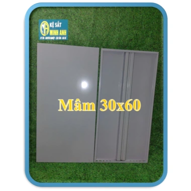Kệ Sắt V Lỗ Minh Anh Xám 60x30cm - Dễ lắp ráp, Tặng phụ kiện, Hỏa Tốc TPHCM