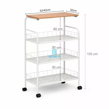Kệ spa 3-4 tầng có bánh xe, mặt gỗ, khung thép sơn tĩnh điện – Tiện lợi cho bỉm sữa, giá chỉ 250.000 9 Kệ spa 3-4 tầng có bánh xe, mặt gỗ, khung thép sơn tĩnh điện – Tiện lợi cho bỉm sữa, giá chỉ 250.000 9