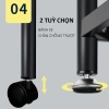 Kệ thép chống gỉ sơn đen đa năng bếp, bánh xe, chịu tải cao, đựng đồ lò nướng 3
