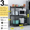 Kệ thép chống gỉ sơn đen đa năng bếp, bánh xe, chịu tải cao, đựng đồ lò nướng 10