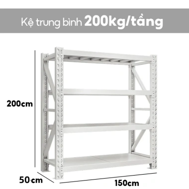 Kệ thép KING GLOBAL chịu lực cao, dày gia cố, lắp đặt dễ dàng, giá tốt 2.887.277 VND 10 Kệ thép KING GLOBAL chịu lực cao, dày gia cố, lắp đặt dễ dàng, giá tốt 2.887.277 VND 10