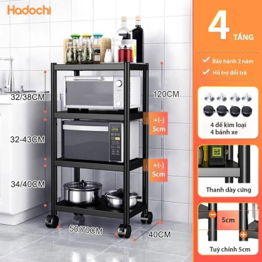 Kệ Thép Sơn Tĩnh Điện Hadochi 3-5 Tầng - Giá Đồ Gia Dụng Nhà Bếp Thông Minh, chỉ 548.000₫