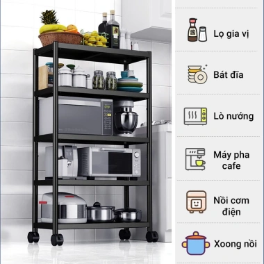 Kệ Thép Sơn Tĩnh Điện Hadochi 3-5 Tầng - Giá Đồ Gia Dụng Nhà Bếp Thông Minh, chỉ 548.000₫