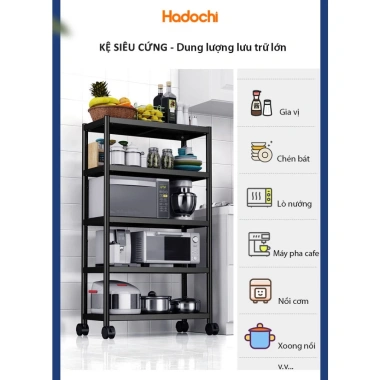 Kệ Thép Sơn Tĩnh Điện Hadochi 3-5 Tầng - Giá Đồ Gia Dụng Nhà Bếp Thông Minh, chỉ 548.000₫
