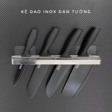 Kệ treo dao 3 ngăn inox 304 cao cấp dán tường, giá đỡ tiện ích GDI 50.000₫