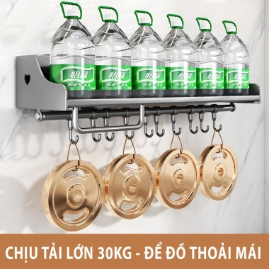 Kệ treo dao thớt inox MKS022 - kệ gia vị dán tường, cắm thìa muỗng - Giá 86.450₫