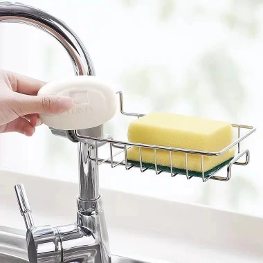 Kệ treo inox 304 đa năng – Đỡ vòi, đựng giẻ rửa bát, gọn gàng, tiện dụng, chỉ 24.900₫