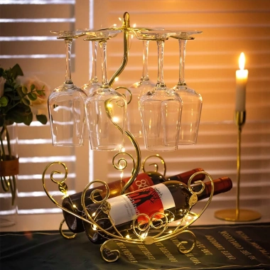 Kệ treo ly rượu kim loại mạ vàng đồng - Giá để 2 chai, giảm còn 300.000₫ 9 Kệ treo ly rượu kim loại mạ vàng đồng - Giá để 2 chai, giảm còn 300.000₫ 9