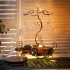 Kệ treo ly rượu Pehouse khung kim loại mạ vàng đồng, kèm kệ 2 chai - Giá ưu đãi 299.000đ