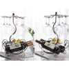 Kệ treo ly rượu Pehouse khung kim loại mạ vàng đồng, kèm kệ 2 chai - Giá ưu đãi 299.000đ 5