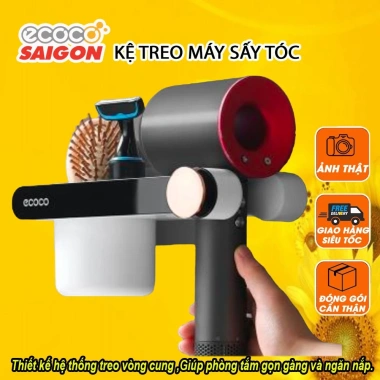 Kệ treo máy sấy tóc dán tường Dyson - Kệ nhà tắm Ecoco E2.208, tiết kiệm không gian, 49.000₫