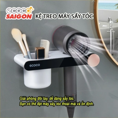 Kệ treo máy sấy tóc dán tường Dyson - Kệ nhà tắm Ecoco E2.208, tiết kiệm không gian, 49.000₫ 4