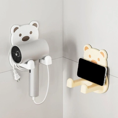 Kệ treo máy sấy tóc hình gấu ABS - Dán tường gọn gàng, đáng yêu, giảm còn 24.000 VND 2 Kệ treo máy sấy tóc hình gấu ABS - Dán tường gọn gàng, đáng yêu, giảm còn 24.000 VND 2