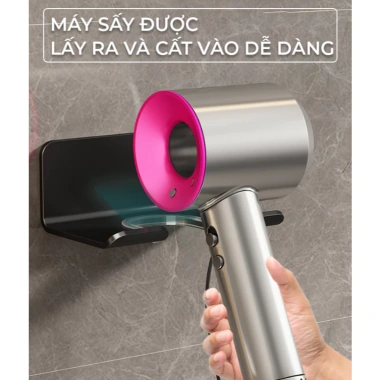 Kệ treo máy sấy tóc phòng tắm dán tường chịu lực, chống nước, tiện lợi - chỉ 27.300 ₫ 5 Kệ treo máy sấy tóc phòng tắm dán tường chịu lực, chống nước, tiện lợi - chỉ 27.300 ₫ 5