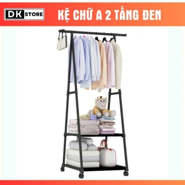Kệ Treo Quần Áo Chữ A 2 Tầng Bánh Xe, Khung Thép Carbon Siêu Bền - HGHOME 159.000₫ 3