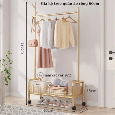 Kệ treo quần áo chữ U khung treo giày 1 tầng thép cacbon chắc chắn tiện lợi 270k