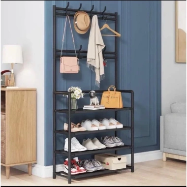 Kệ treo quần áo đa năng kết hợp giá để giày dép tiện lợi, chỉ 99.000₫ giảm giá 5