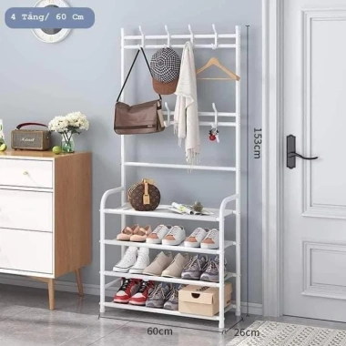 Kệ treo quần áo đa năng kết hợp giá để giày dép tiện lợi, chỉ 99.000₫ giảm giá 10