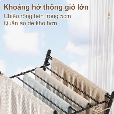 Kệ Treo Quần Áo Gấp Gọn Thép Cac Bon - Sào Phơi Đồ Thông Minh, Giá Phơi, 269.000đ 6