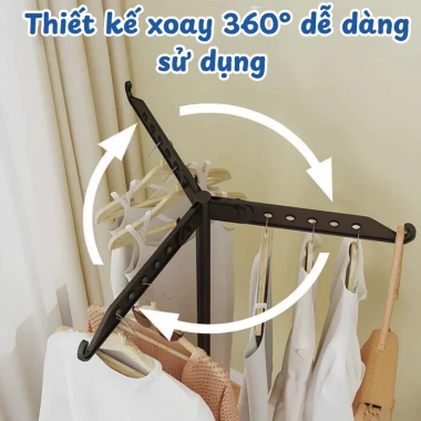 Kệ Treo Quần Áo HERO Giá Phơi Đồ Gấp Gọn Di Động Bánh Xe, Tiết Kiệm Diện Tích Phòng Ngủ - Giá 80.000 VNĐ