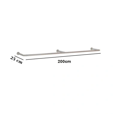 Kệ treo quần áo inox – Thanh u inox bắn tường, giá chỉ 119.000đ, chịu lực cao