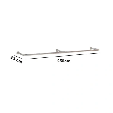 Kệ treo quần áo inox – Thanh u inox bắn tường, giá chỉ 119.000đ, chịu lực cao