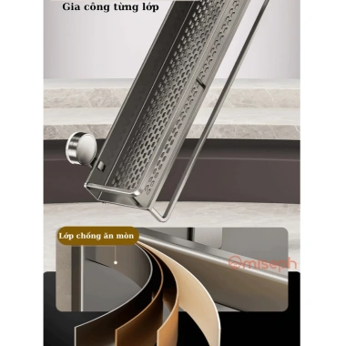 Kệ treo tường nhà tắm hút chân không siêu chắc, nhôm không gỉ nhẹ, đựng mỹ phẩm - Giá 128.999đ