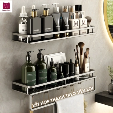 Kệ treo tường phòng tắm không cần khoan, chịu tải cao, chất liệu dày dặn, độ bền cao