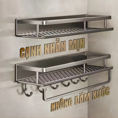 Kệ treo tường phòng tắm không cần khoan, chịu tải cao, chất liệu dày dặn, độ bền cao