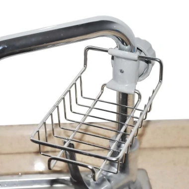 Kệ treo vòi inox đa năng cho đồ giẻ rửa bát, có khe thoát nước, gọn gàng tiện dụng - Giá 32.000₫