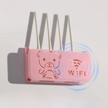 Kệ Treo Wifi Hình Gấu Dán Tường - Giá Đỡ Router Không Khoan, Giá 39.900₫