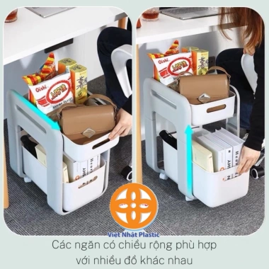 Kệ trượt đa năng 5.588 cho nhà bếp - Nhựa bền, bánh xe di chuyển, giảm giá 259.000₫ 5