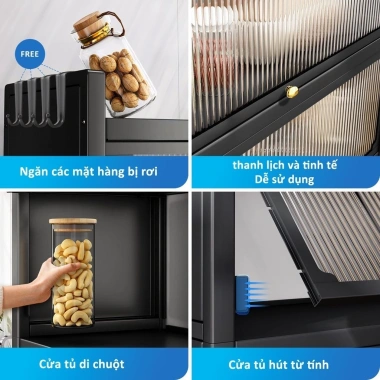 Kệ Tủ Bếp Chống Bụi Đa Năng Thông Minh Màu Xám/Trắng Thép Carbon - Giá ưu đãi 699k 3 Kệ Tủ Bếp Chống Bụi Đa Năng Thông Minh Màu Xám/Trắng Thép Carbon - Giá ưu đãi 699k 3