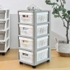 Kệ Tủ Nhựa 4-5 Tầng Bánh Xe, Ngăn Kéo Thoát Khí - Đựng Đồ Chơi, Quần Áo, Bếp, Phòng Tắm 2